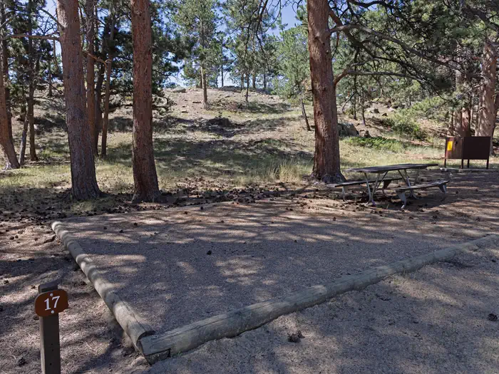 Rocky Mountain National Park Moraine Park Campground site A017